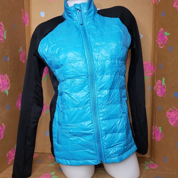 CALVIN KLEIN PERFORMANCE DUCK DOWN JACKET BLUE / BLACK SIZE MEDIUM - Picture 2 of 12